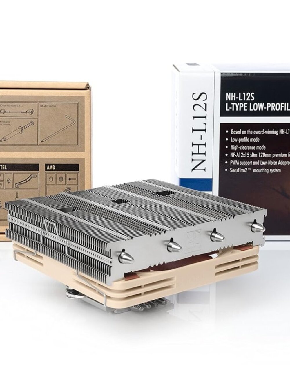 Noctua NH-L12S Low-Profile CPU Cooler - 120mm PWM Fan - Complete Open Box